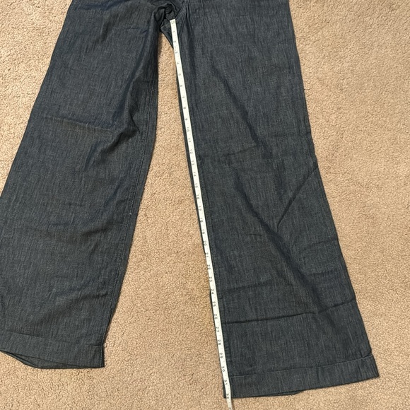 Wide leg chambray trousers - Picture 7 of 9